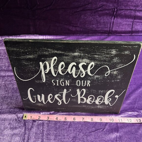 Rustic Wedding Decor Guest Book Sign - Picture 3 of 6